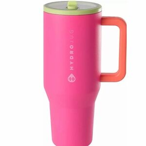 HydroJug Vibrant Pink Bottle with Green Lid